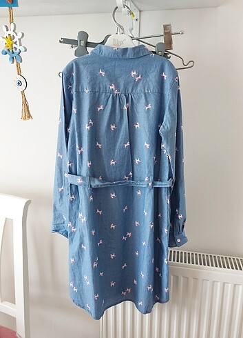 10 Yaş Beden mavi Renk Kız Çocuk Gömlek Elbise/lcw elbise