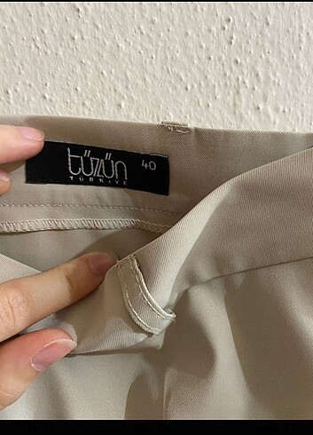 Krem rengi İtalyan kumaş pantolon 