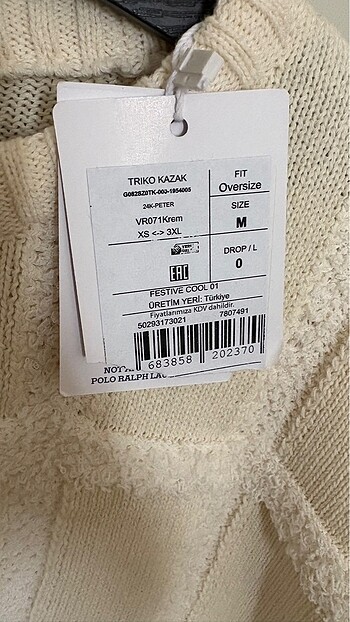 USPolo M Beden Krem Kazak - Görsel 2