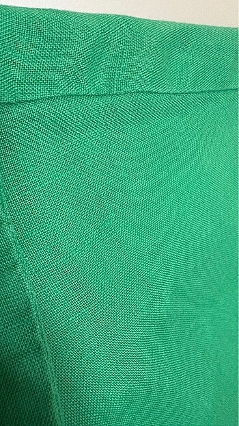 Mango Yeşil KETEN Gömlek - Görsel 2