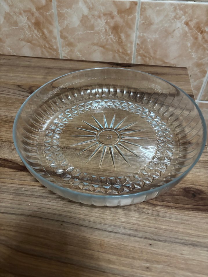 Bej Parlak Desensiz Cam Tabak - Görsel 3