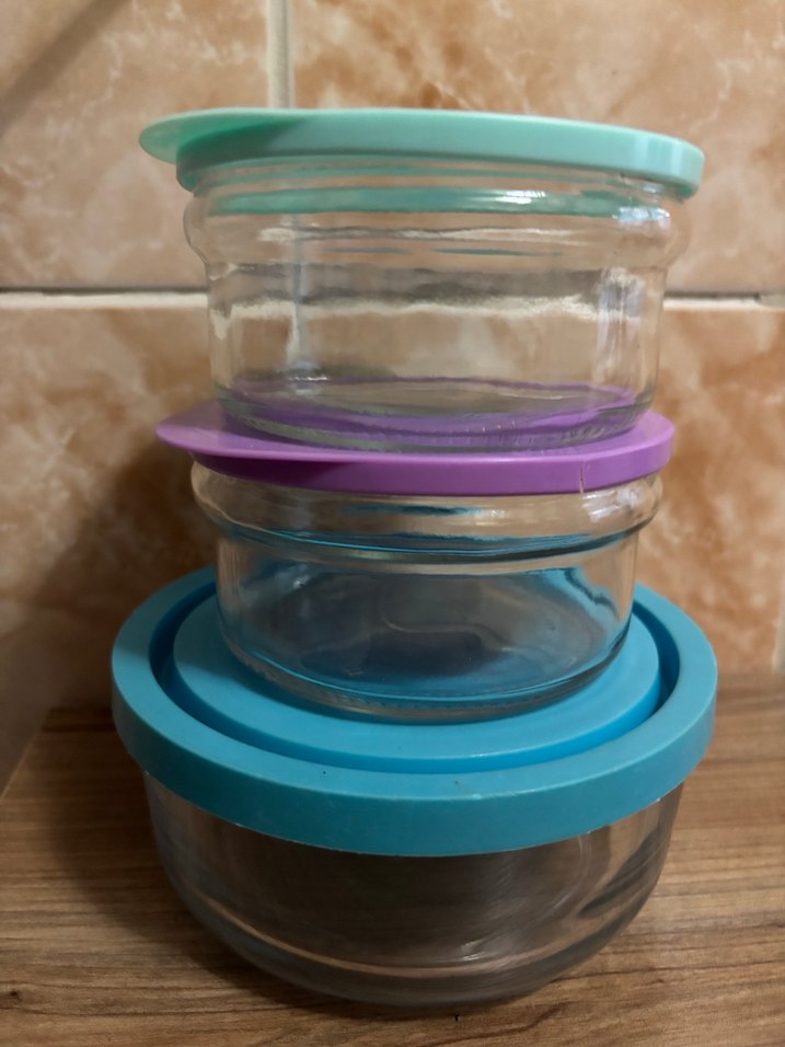 Pastel Renkli Cam Saklama Kapları Seti - Görsel 2