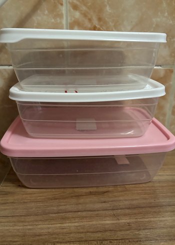 Pastel Pembe Plastik Saklama Kapları Seti - Görsel 2