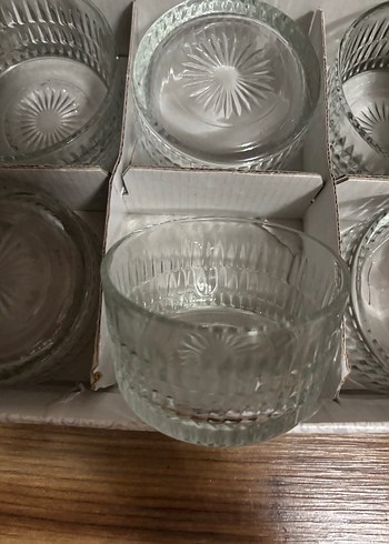 Bej Renkli Parlak Cam Kase - Görsel 5