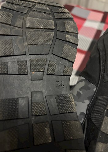 Koyu Siyah Kamuflaj Erkek Çocuk Botu Velcro - Görsel 4