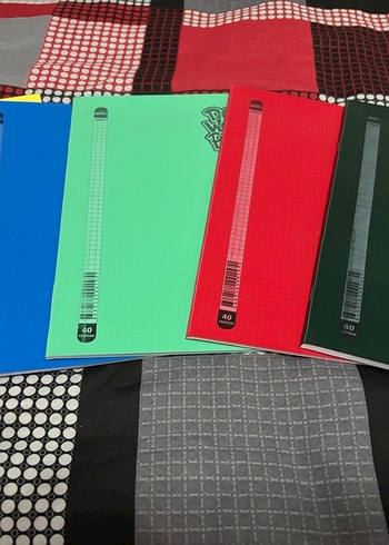 Renkli 40 Yapraklı Defter Seti