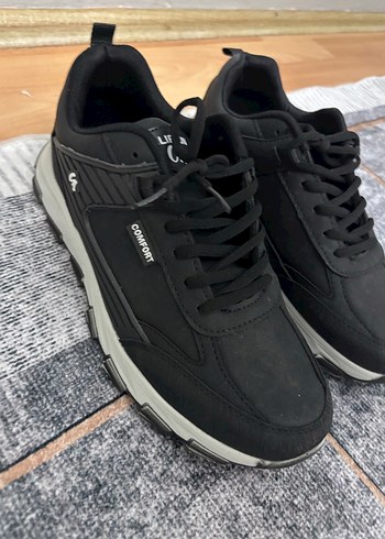 Erkek Siyah Gri Bağcıklı Spor Ayakkabı - Görsel 2