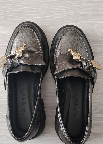 37 Beden gri Renk Loafer Ayakkabı