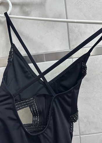 Siyah Strappy Kemerli Gotik Mayo - Görsel 2