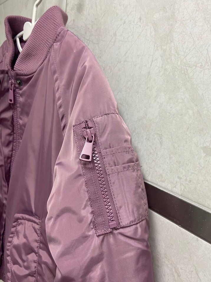Düğmeli Mor Kız Çocuk Ceket - Görsel 3