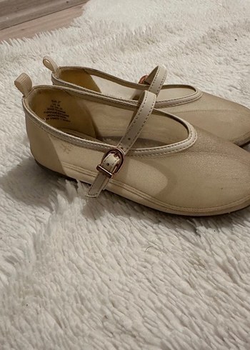 Kız Çocuk Bej Tokalı Babet Ayakkabı - Görsel 2