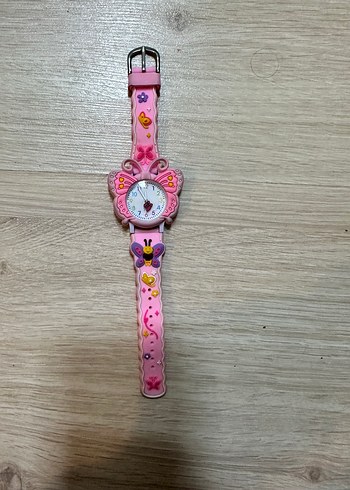 Kelebek Figürlü Pembe Kız Çocuk Kol Saati - Görsel 3