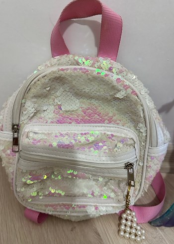 Işıklı Deniz Kızı Bebek ve Sırt Çantası - Görsel 3