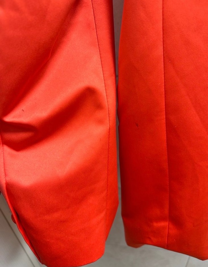 Kadın Kırmızı Parlak Blazer Ceket - Görsel 2