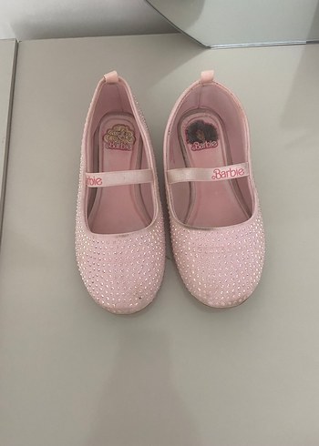 27 Beden Pembe Payetli Kız Çocuk Babet
