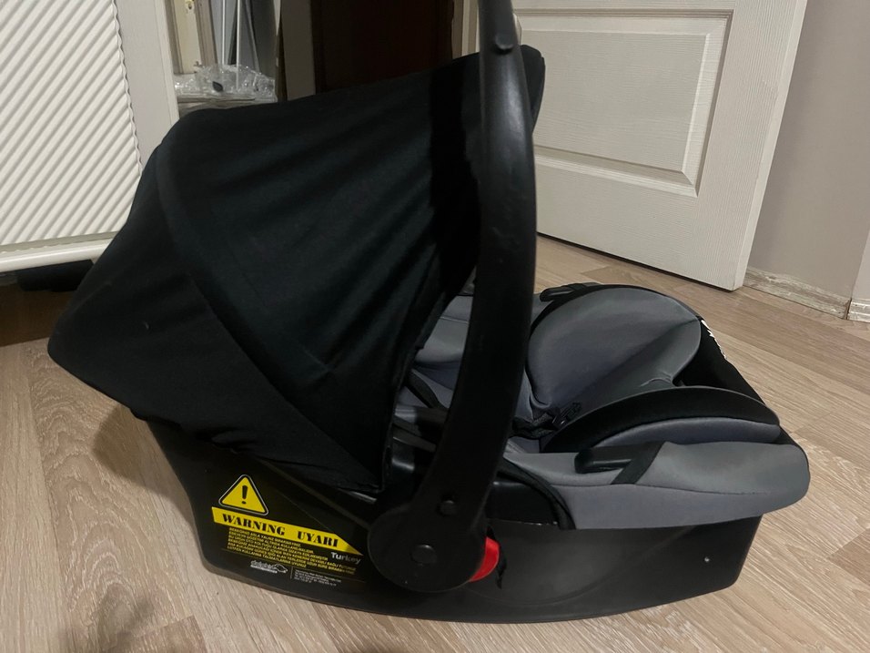 Gri AsyaMe Bebek Oto Koltuğu ana kucağı - Görsel 3