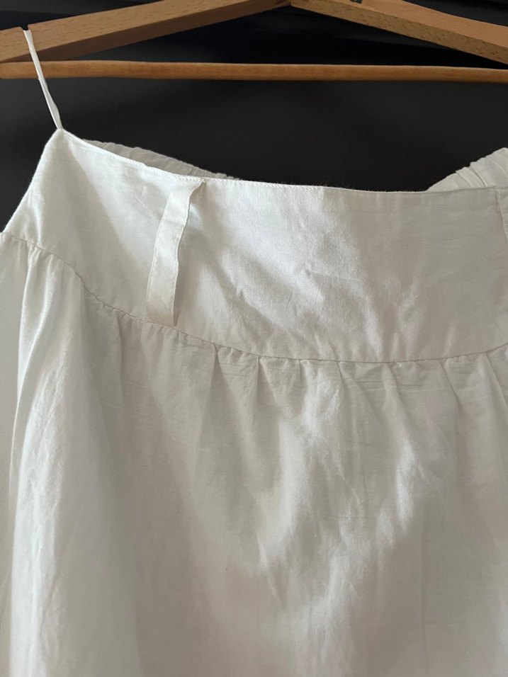 Bershka Dantel Detaylı Bohem Beyaz Midi Etek - Görsel 4