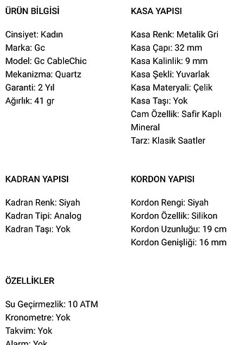 Orjinal GC KADIN SAAT - Görsel 8