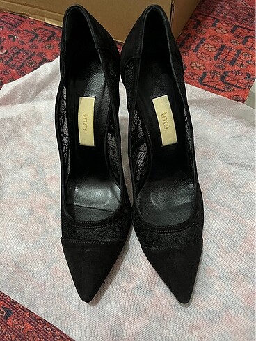 inci Dantelli hakiki süet deri Stiletto
