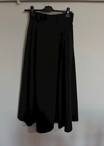 s Beden Siyah Uzun Pilili Gotik Etek