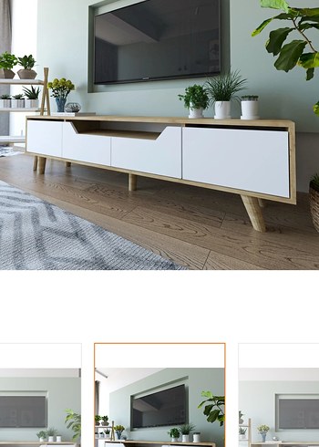 Beyaz Modern tv ünitesi - Görsel 2