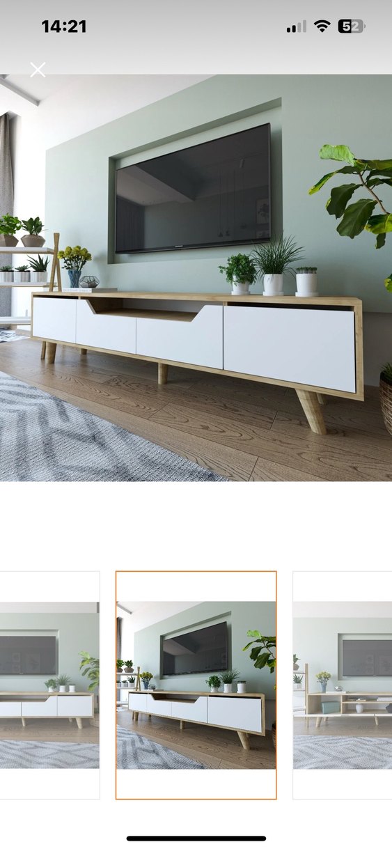 Beyaz Modern tv ünitesi - Görsel 2