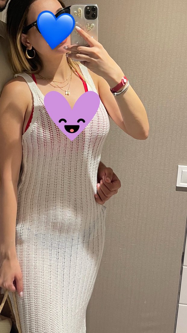 Dantel Detaylı Beyaz Uzun Örgü Elbise - Görsel 3