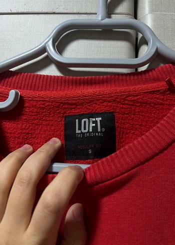 Kırmızı Oversize LOFT Sweatshirt - Görsel 3