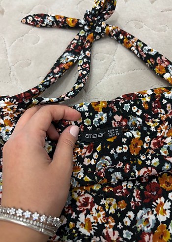 Çiçek Desenli Kısa Kadın Mini Etek - Görsel 4