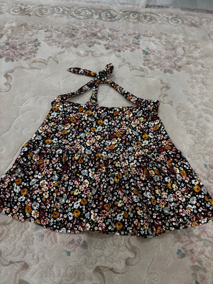 Çiçek Desenli Kısa Kadın Mini Etek - Görsel 2