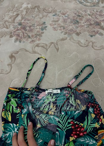 Desenli Bohem Midi Elbise - Görsel 3