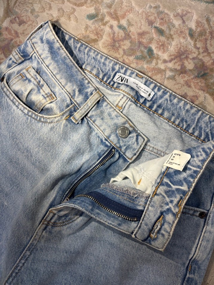 Mavi Kadın Midi Boy Kot Pantolon - Görsel 4