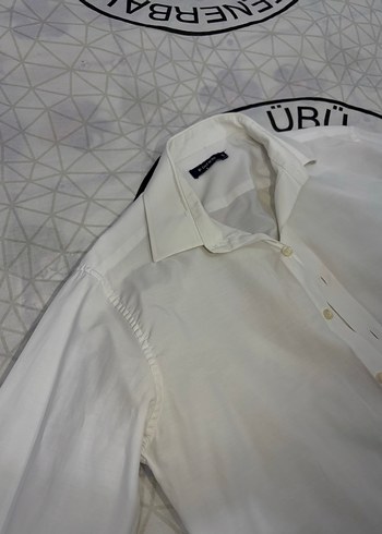 Beyaz Klasik Uzun Kollu Keten Gömlek - Görsel 3