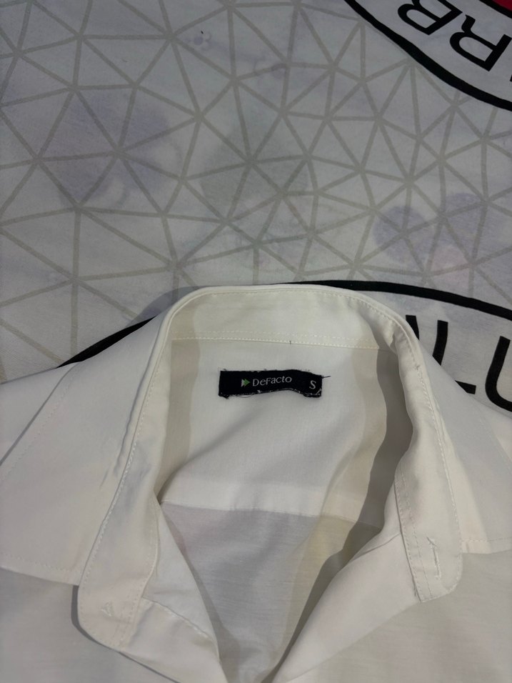 Beyaz Klasik Uzun Kollu Keten Gömlek - Görsel 2