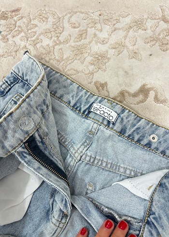 Defacto Mini Kot Şort Etek - Görsel 4