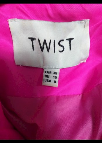 Fuşya Kemerli Mini Kadın Yağmurluk - Görsel 5