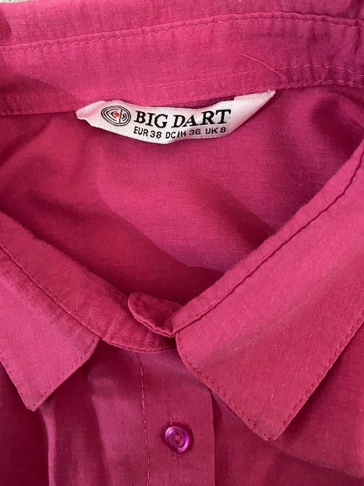 Düğmeli Pembe Kadın Gömlek - Görsel 3