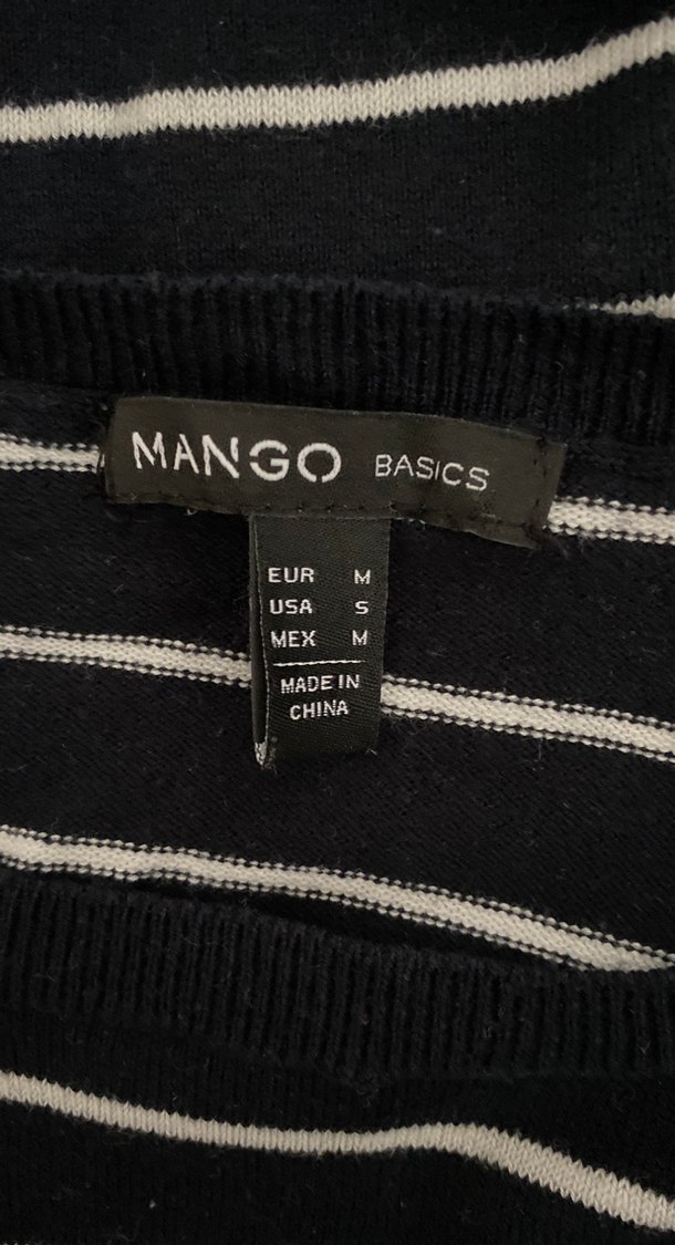 Çizgili Lacivert Kadın Triko Sweatshirt - Görsel 3