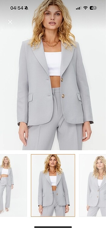 TRENDYOLMİLLA GRİ BLAZER CEKET