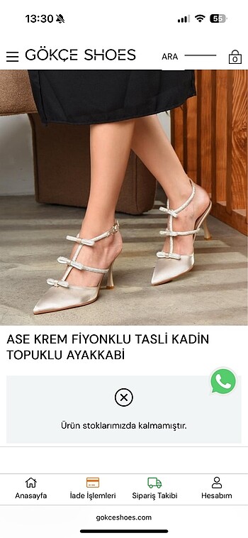 KREM FİYONKLU TAŞLI SATEN TOPUKLU AYAKKABI