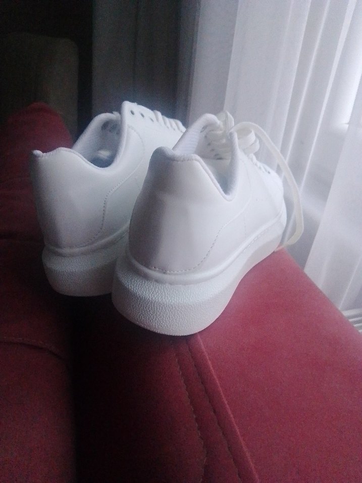 Beyaz Platform Topuklu Kadın Spor Ayakkabı - Görsel 3