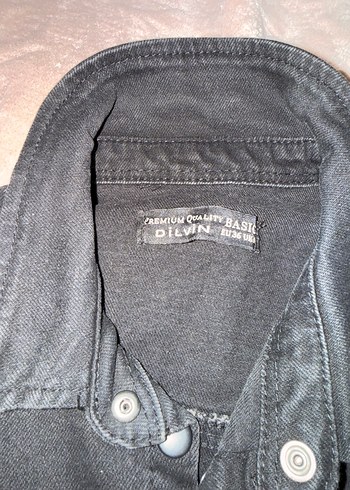 Siyah çıt çıtlı Denim Ceket - Görsel 3