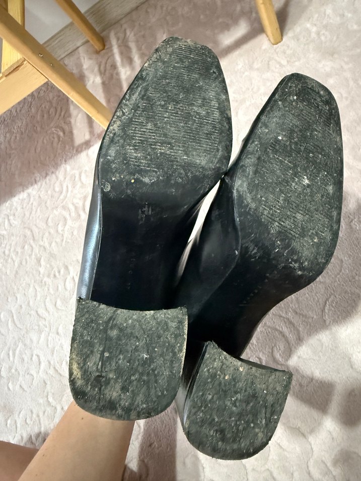 Fermuarlı Siyah Deri Kadın Bot - Görsel 4