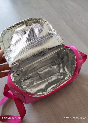 Pembe Puantiyeli Termo Beslenme Çantası - Görsel 2