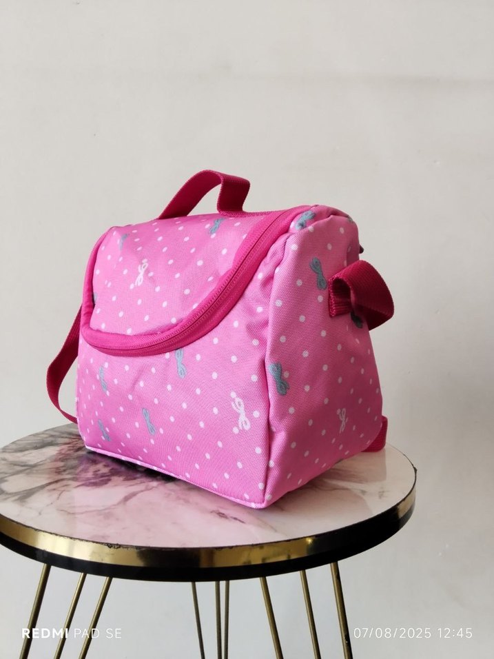 Pembe Puantiyeli Termo Beslenme Çantası - Görsel 5