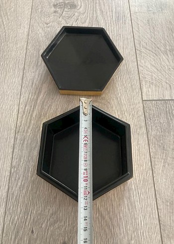 Parlak Altın Renkli Ahşap Takı Kutusu - Görsel 5