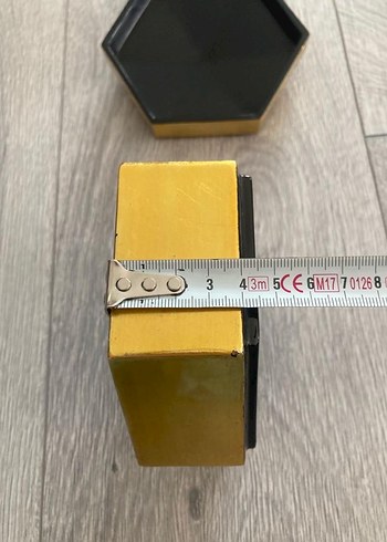 Parlak Altın Renkli Ahşap Takı Kutusu - Görsel 6