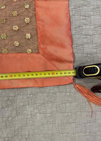 Turuncu Dekoratif örtü - Görsel 4