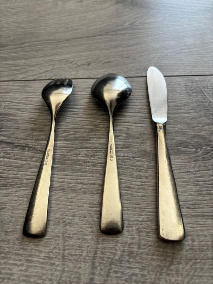 1980 Bruckmaan çatak bıçak kaşık set - Görsel 4