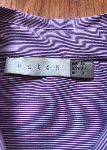 Koton Gömlek Lila - Görsel 4